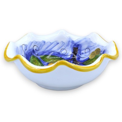 Siciliansk fruktskål i keramik - Ø 24 cm x h 9 cm ca. (1st) med 4 dekorationsalternativ - 