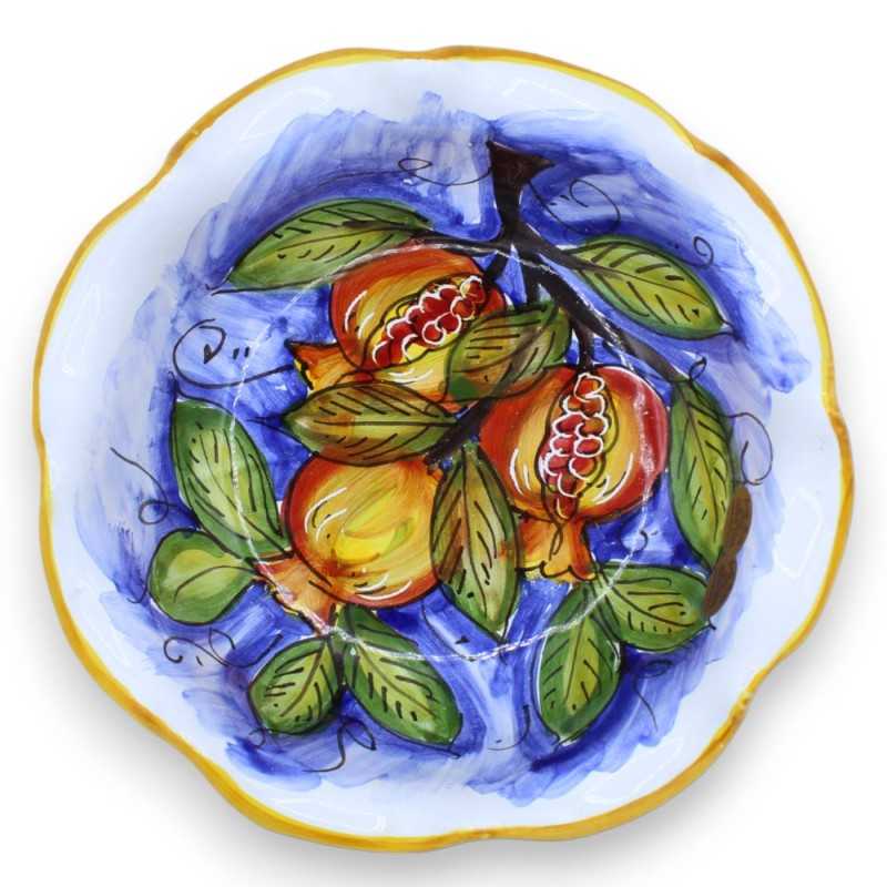 Ciotola Fruttiera in ceramica Siciliana - Ø 24 cm x h 9 cm ca. (1Pz) con 4 opzioni decoro - 