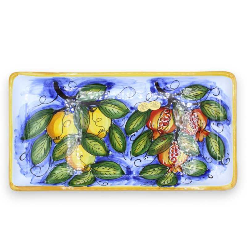 Vassoio Rettangolare in ceramica Siciliana - L 40 x 20 cm ca. (1pz) con 4 opzioni decoro - 