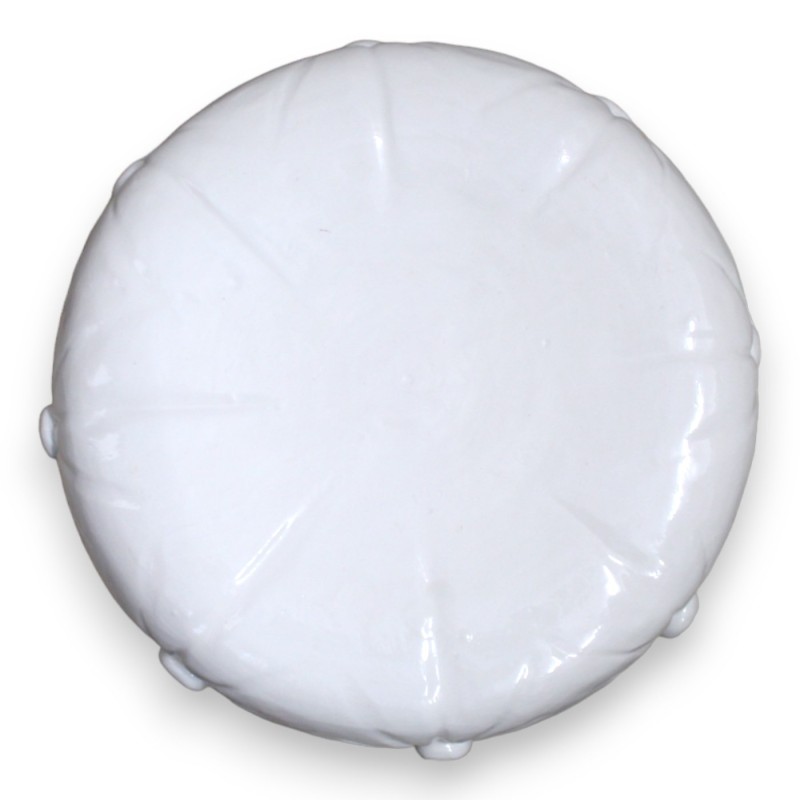 Testa di Moro modelo Caltagirone Donna Puf - h 55 cm aprox. Blanco brillante - 