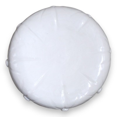 Testa di Moro modelo Caltagirone Donna Puf - h 55 cm aprox. Blanco brillante - 