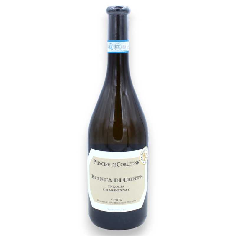 Bianca di Corte - Vino Bianco Inzolia Chardonnay D.O.P. 750 ml - Vol. 12,5% - 