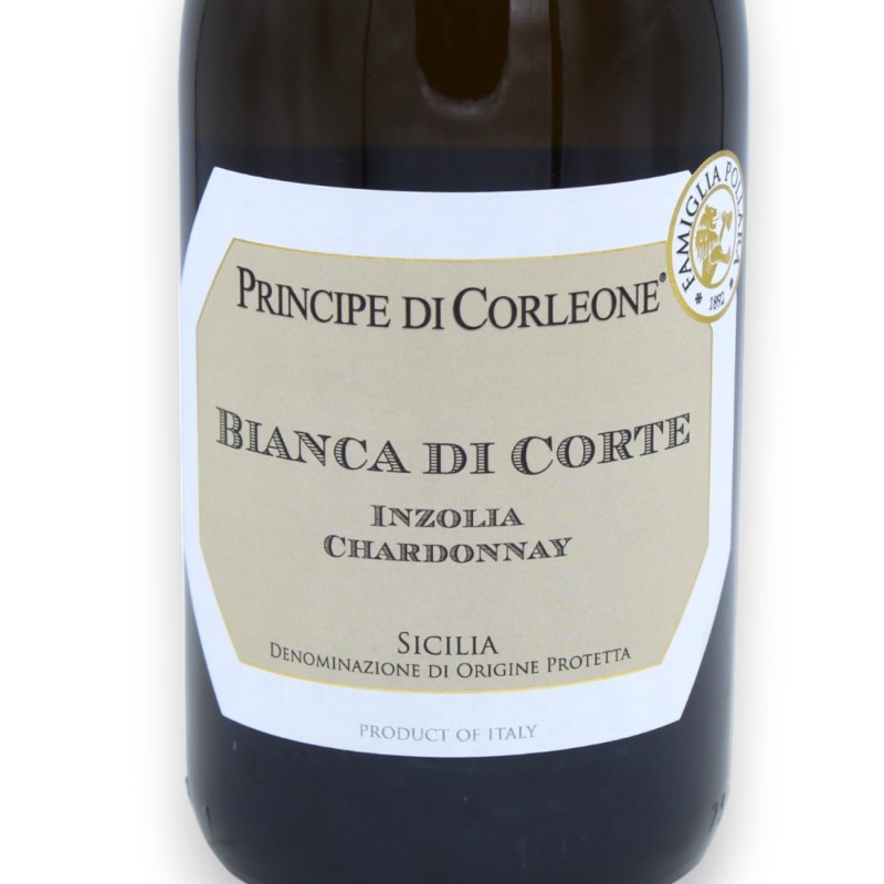 Bianca di Corte - Witte Wijn Inzolia Chardonnay DOP 750 ml - Vol.12,5% - 
