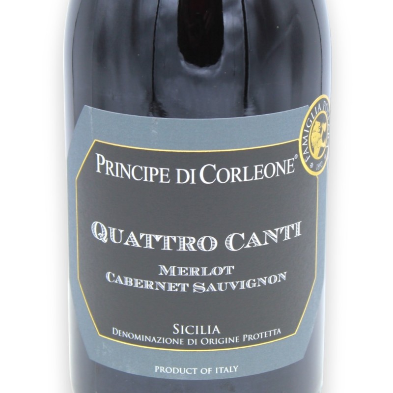 Quattro Canti, Vino Rosso Merlot Cabernet Sauvignon D.O.P. 750 ml Vol. 13,5% - 