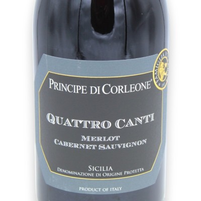 Quattro Canti, Vino Rosso Merlot Cabernet Sauvignon D.O.P. 750 ml Vol. 13,5% - 