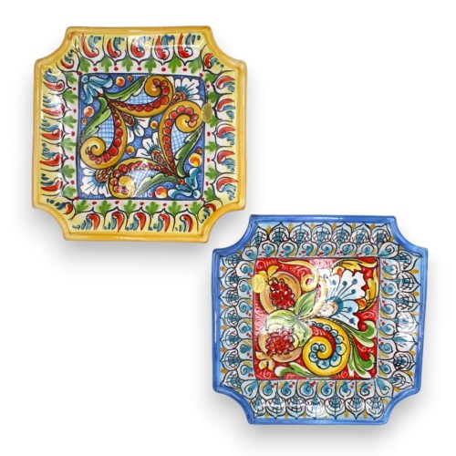 Caltagirone keramische zakleger - L 24 x 24 cm ca. (1 st) met 2 decoratieopties - 