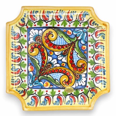 Vide-poche en céramique Caltagirone - L 24 x 24 cm env. (1pc) avec 2 options de décoration - 