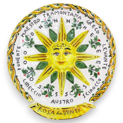 Kompasroos in Caltagirone-keramiek - h ong. 38 cm. Met twee kleuropties (1pc) -  2