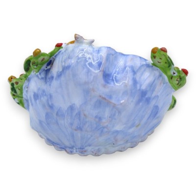 Presepe Artistico in pregiata ceramica, riprodotto in una capanna - L 10 x h 6 cm ca. (1pz) - 