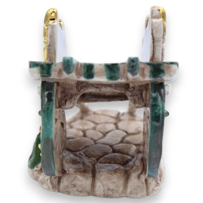 Carretto Siciliano in Ceramica Caltagirone - L 12 x h 9 cm ca. - 