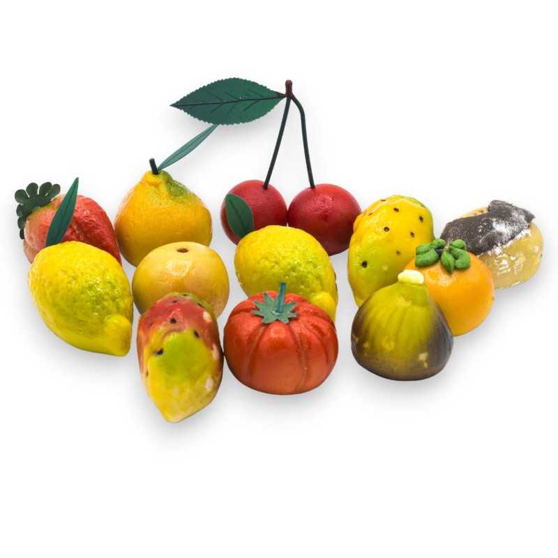 Frutta Martorana Siciliana di Prima Qualità Artigianale, soggetti da 30 g a 60 g confezionati singolarmente, con 3 opzio