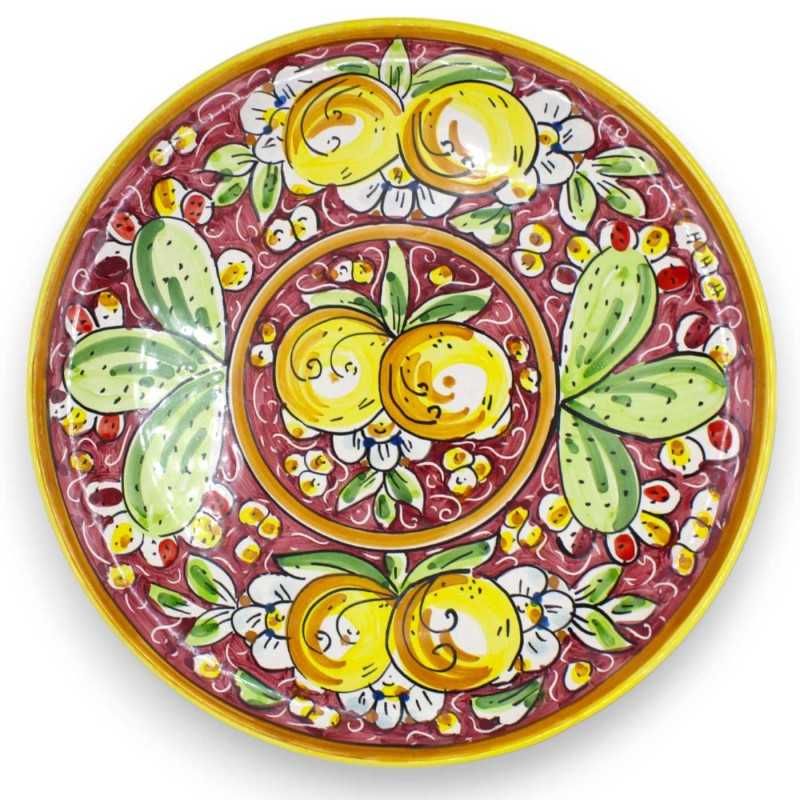 Assiette ornementale en céramique Caltagirone Ø 30 cm env. (1pc) avec 6 options de décoration MD3 - 
