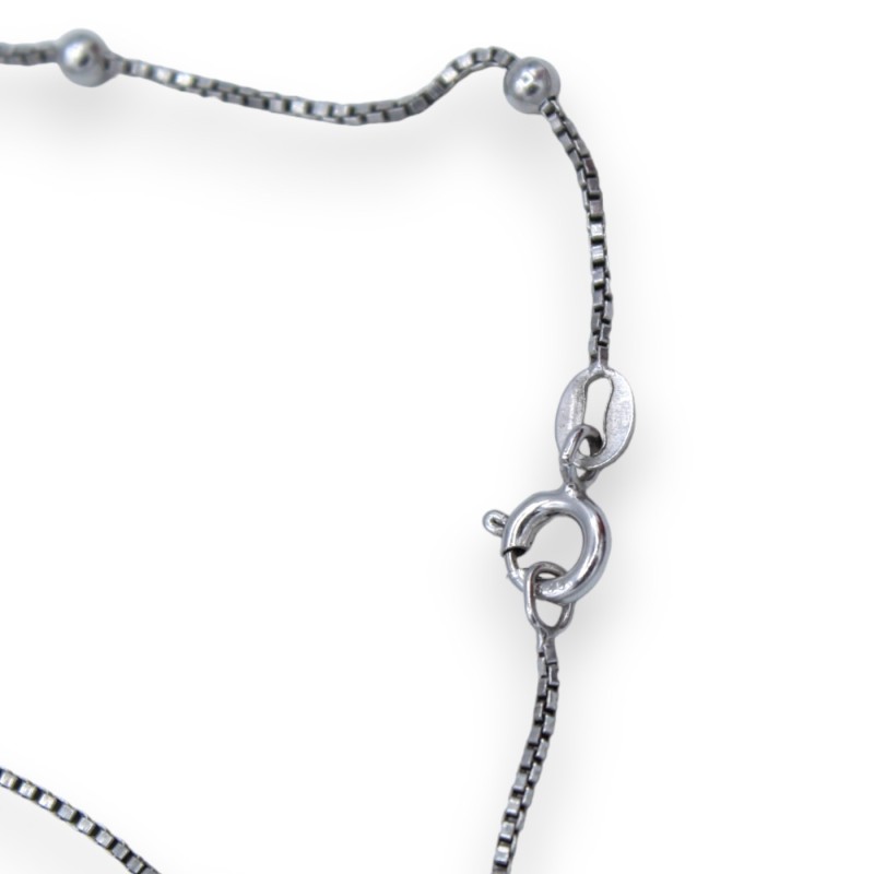 Collier en argent 925 avec camée, corail Torre del Greco et perles, L 50 + 7 cm environ. - 