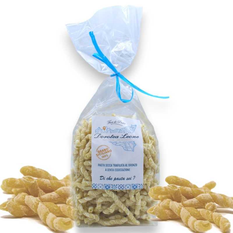 Pâtes artisanales siciliennes Busiata Trapanese courtes, 500 g - 