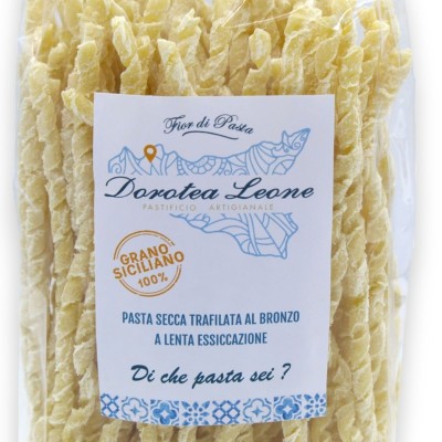 Pâtes artisanales siciliennes Busiata Trapanese Longues, 500 g - 