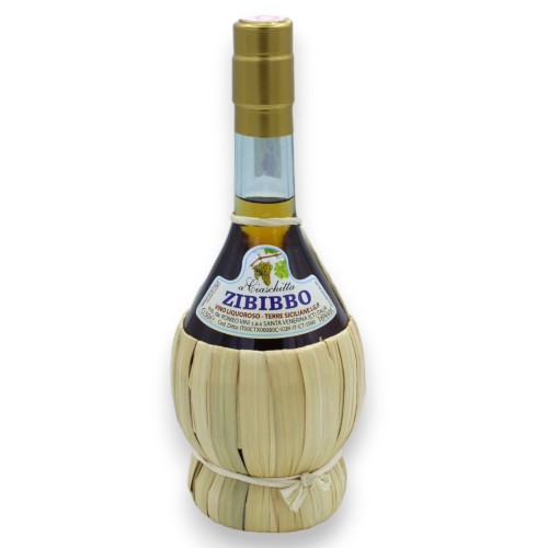 Frasco de vidro forrado de palha com 3 opções para vinhos fortificados sicilianos (1 peça) 500 ml -  2