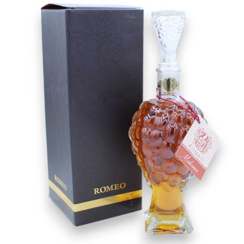 Vino Liquoroso Malvasia I.G.T. - Bottiglia in Vetro Crystal Grappolo d'Uva - 500 ml Vol.16% - 