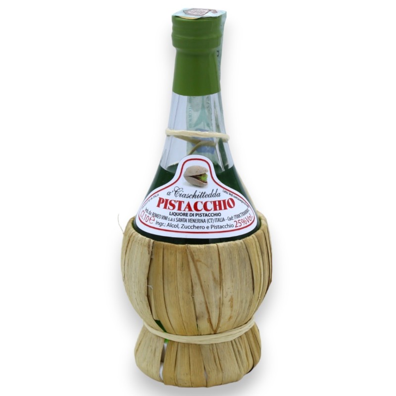 Frasco de copa de vino fortificado siciliano Mignon, recubierto de paja con 9 opciones de sabor (1 unidad) 100 ml - 