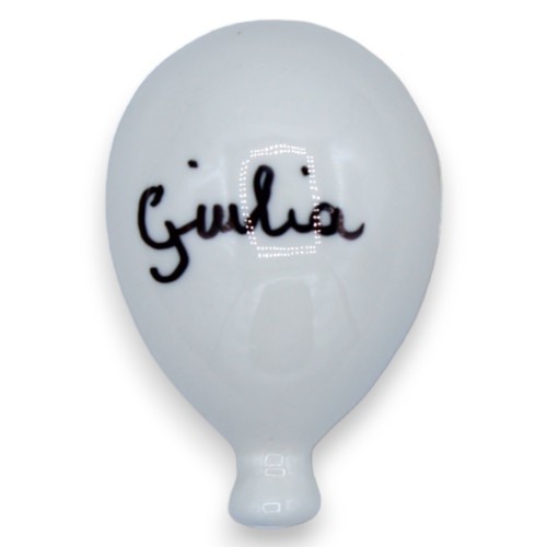 Ímã de balão em cerâmica siciliana fina, PERSONALIZÁVEL - altura 6 x L 4 cm aprox. (1 unidade) com 3 opções de cores -  2