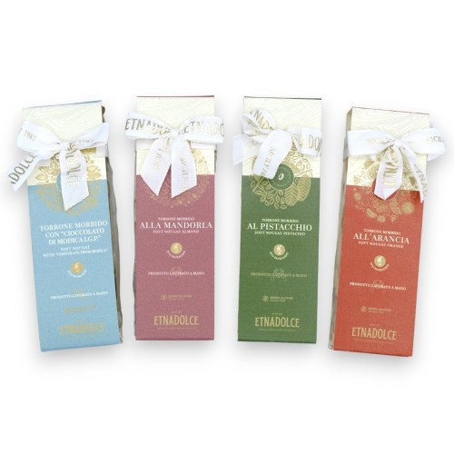 Weiches handgemachtes sizilianisches Nougat, mit 4 Geschmacksrichtungen (1 Stück), GLUTENFREI – 150 g - 