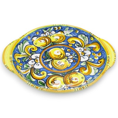 Serviço Limoncello para 6 pessoas em cerâmica Caltagirone, bandeja redonda, L 26 x 23 cm aprox. MD2 - 