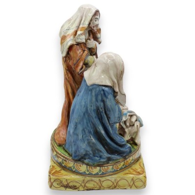 Sacra Famiglia, Natività - Ceramica Caltagirone, h 32 e l 18 cm ca. MD1 - 