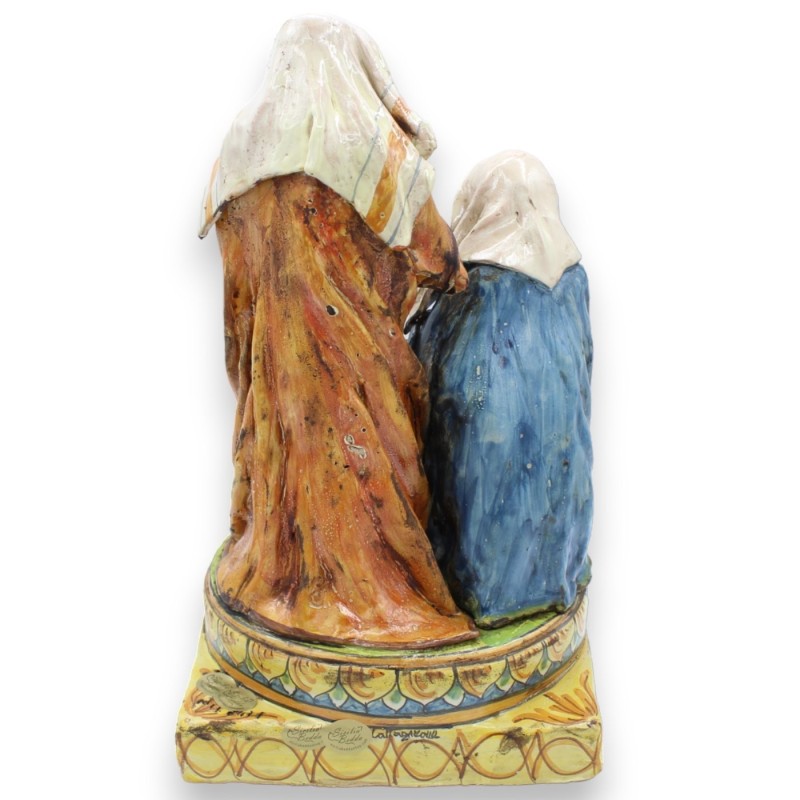 Sacra Famiglia, Natività - Ceramica Caltagirone, h 32 e l 18 cm ca. MD1 - 
