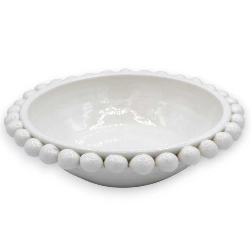Pigna-Schale, Taschenentleerer aus Caltagirone-Keramik, Weiß – Ø ca. 20 cm - 