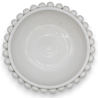 Pigna bowl, pocket emptier in Caltagirone ceramic, White - Ø approx. 20 cm - 