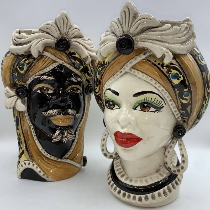 Testa di Moro Caltagirone h 28 cm ca. - 