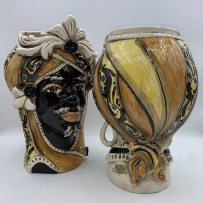 Tête de Maure Caltagirone h environ 28 cm - 