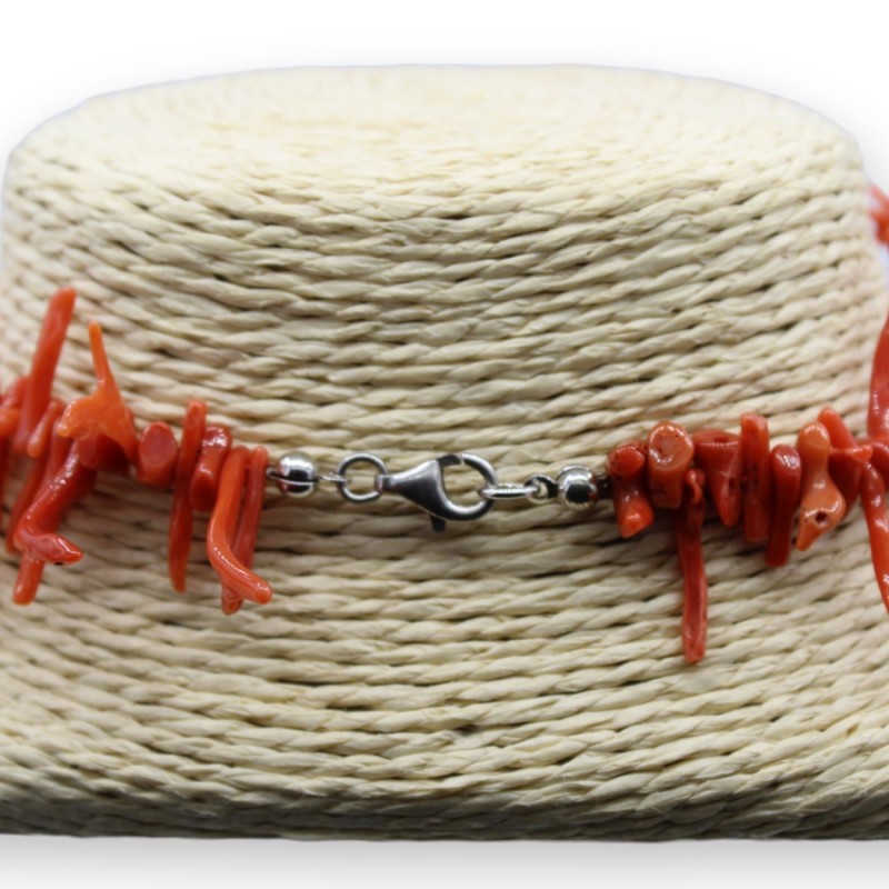 Collana con rametti di Corallo - Lunghezza 60 cm ca. - 