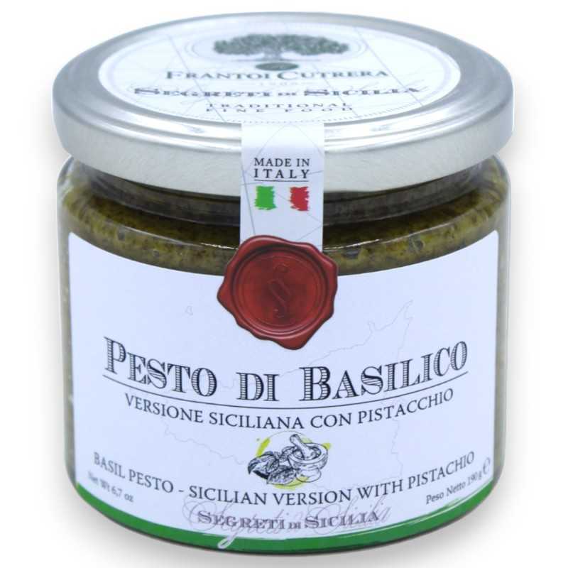 Pesto maison au basilic sicilien et aux pistaches - 190 g - 