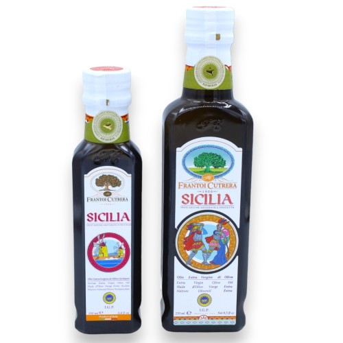 Huile d'olive extra vierge sicilienne IGP Cutrera en 3 options format 100, 250 ou 500 ml (1pc) - 