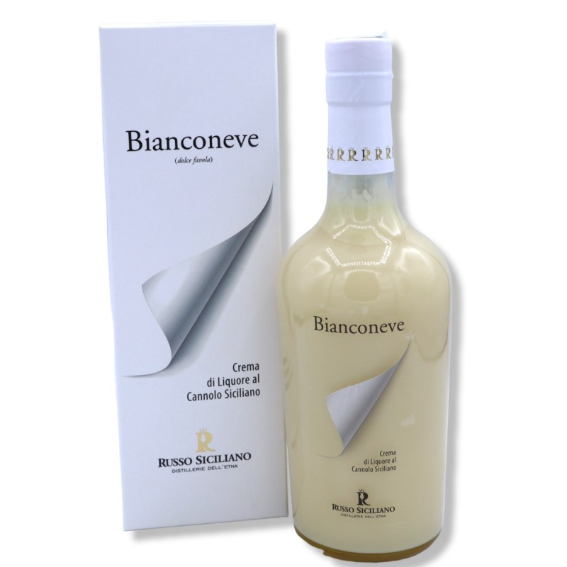 Bianconeve - Crema di liquore al Cannolo Siciliano, con due opzioni formato (1Unità) Vol. 17% - 