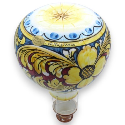 Caltagirone ceramic hot air balloon, in various decorations, h tot. 30cm approx. RP mod - 