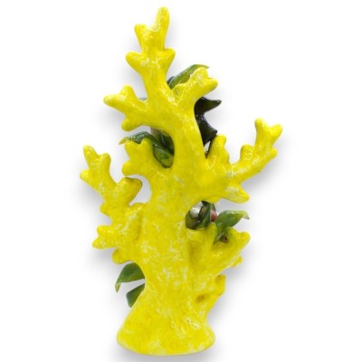 Coral with Marina composition in precious ceramic entirely made and decorated by hand - Measures approx. 30x20 cm. CPR m