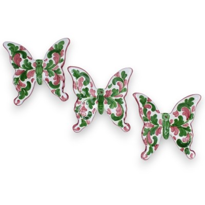 Hanging butterfly, in Sicilian ceramic, h approx. 12 x 12 cm. (1pc) with 8 MD2 decoration options - 