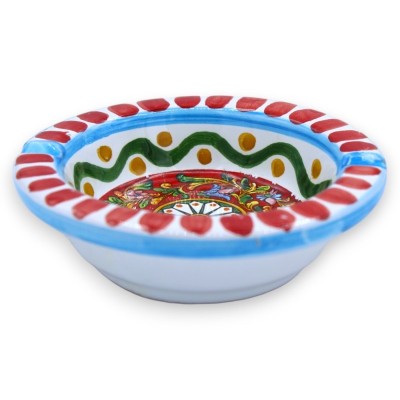 Sicilian ceramic ashtray - Ø approx. 10 cm (1pc) Random Sicily themed color and decoration - 