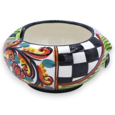 Popielniczka ceramiczna Caltagirone z twarzą - Ø ok. 12 cm (1 szt.) Wielokolorowe i wielodekorowe - 