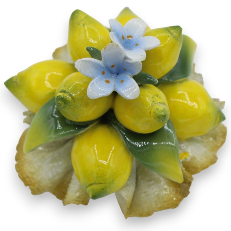 Samenstelling fruitmand, Siciliaans keramiek, ca. h 9 x 9 cm. (1 st) 3 modelopties - 