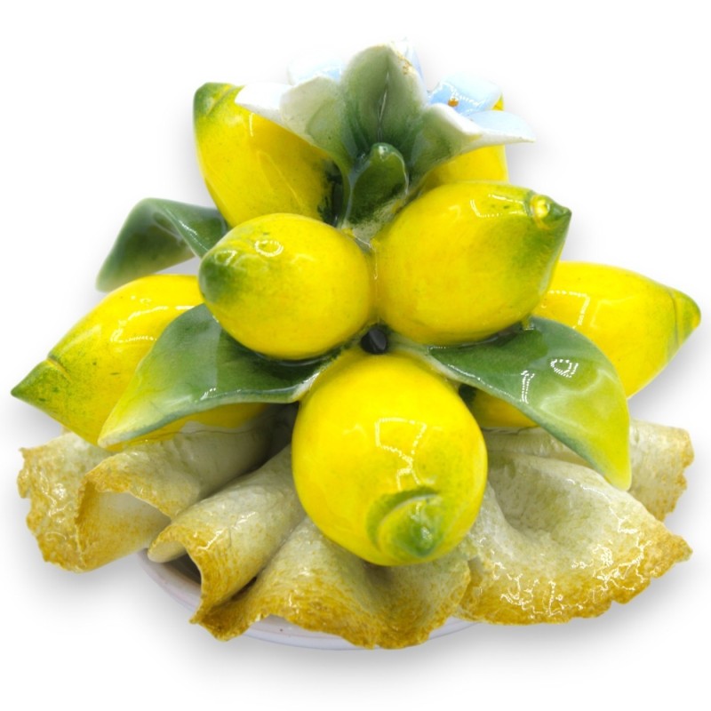 Composizione Cestino Frutta, ceramica Siciliana, h 9 x 9 cm ca. (1Unità) 3 opzioni Modello - 