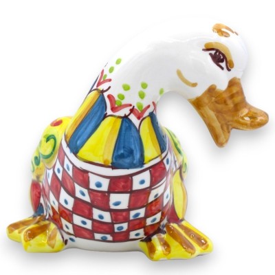 Caltagirone keramisk anka, h ca 15 x 15 cm. Siciliansk vagn dekoration - 