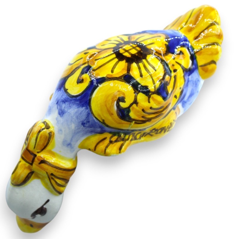Entenkopf nach unten, „La Curtigghiara“, Caltagirone-Keramik, H 10 x 13 cm ca. (1 Stück) 6 Dekorationsmöglichkeiten - 