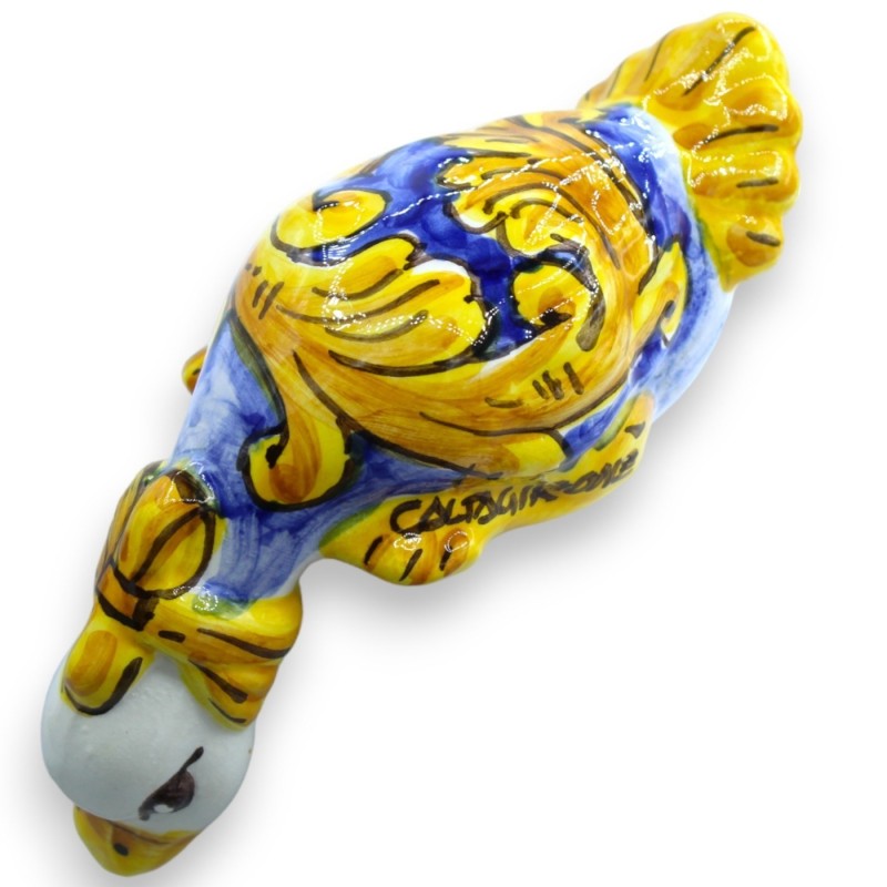 Duck head down, "La Curtigghiara", Caltagirone ceramic, h 10 x 13 cm approx. (1pc) 6 decoration options - 