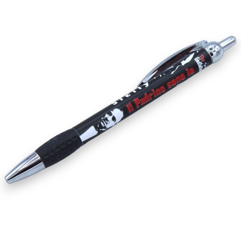 Stylo à gâchette, avec illustration "Le Parrain", encre noire - 