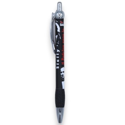 Stylo à gâchette, avec illustration "Le Parrain", encre noire - 