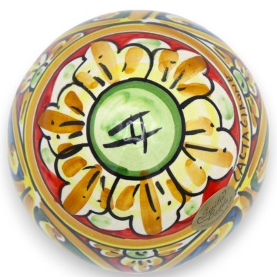 Caltagirone keramiek ei, h ca. 12 cm. (1pc) Veelkleurige en willekeurige decoratie - 