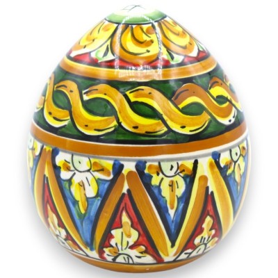 Caltagirone keramiek ei, h ca. 12 cm. (1pc) Veelkleurige en willekeurige decoratie - 
