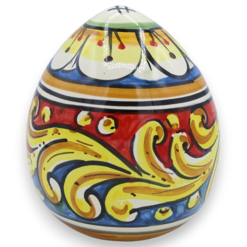 Caltagirone keramiek ei, h ca. 12 cm. (1pc) Veelkleurige en willekeurige decoratie - 